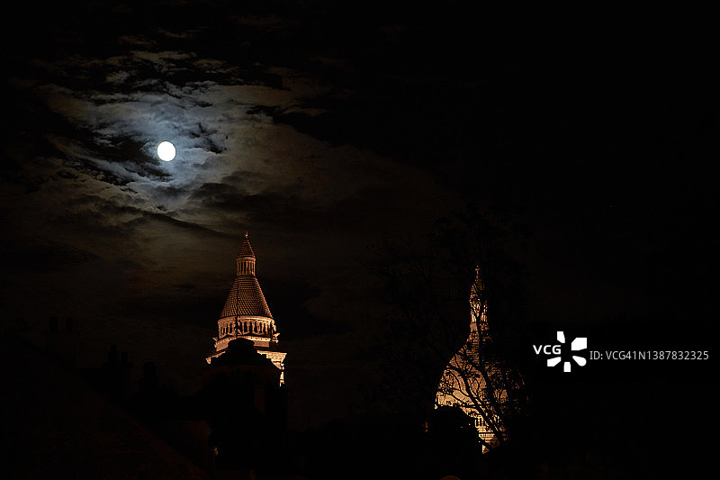 法国巴黎蒙马特圣心大教堂图片素材