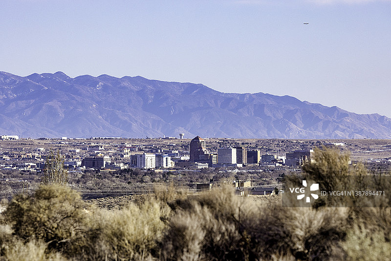 新墨西哥州阿尔伯克基市中心景观图片素材