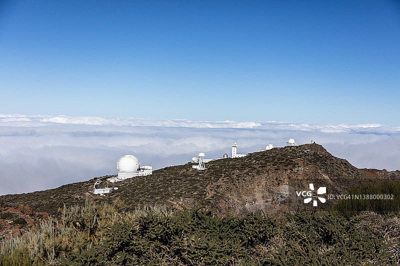 拉帕尔马岛罗克·德·洛斯·穆查乔斯天文望远镜和天文台图片素材
