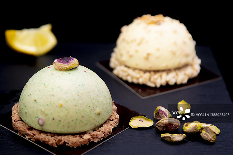 开心果柑橘蛋糕图片素材