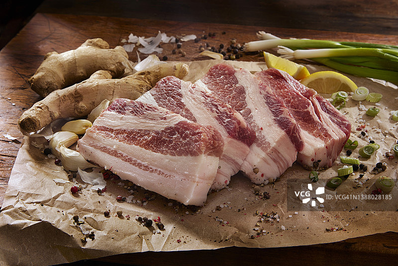 生猪五花肉图片素材