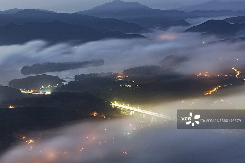 韩国南杨州市礼宾山风光图片素材