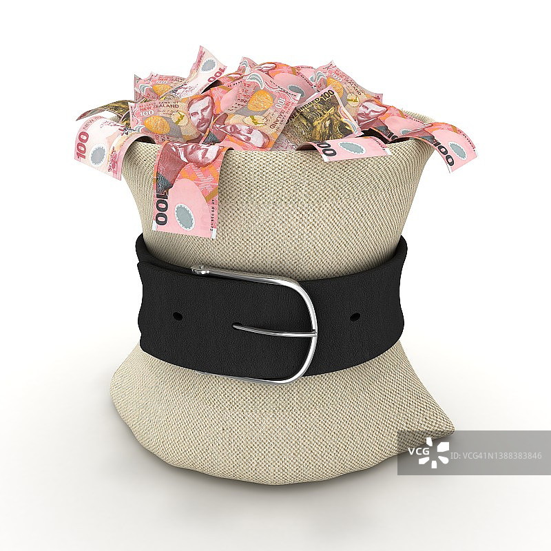 新西兰退休金钱袋图片素材