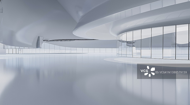 带有玻璃穹顶的现代建筑图片素材