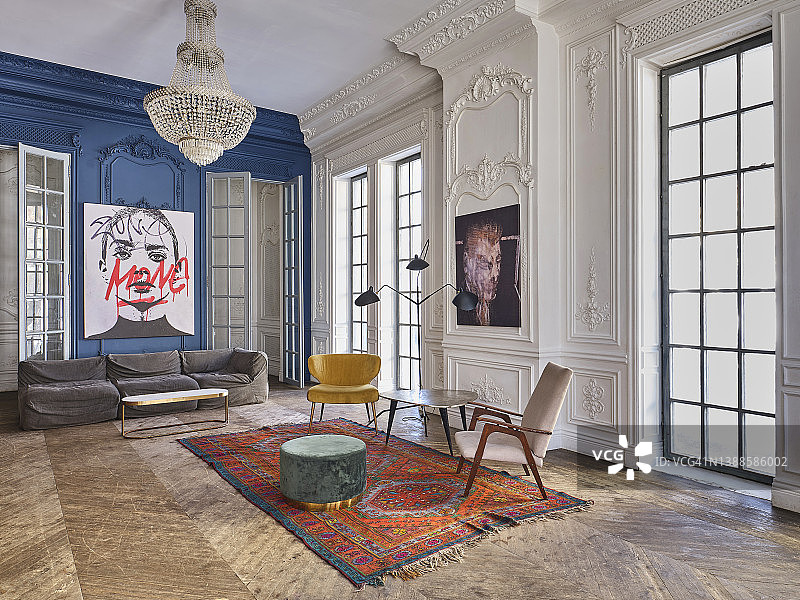 古典风格豪宅内部图片素材