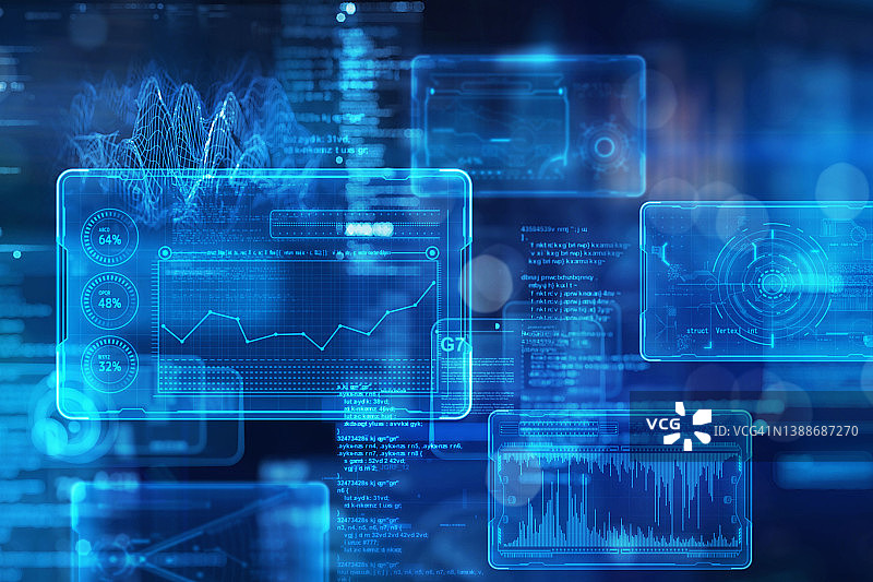 AI未来科技图形用户界面科技感图片素材
