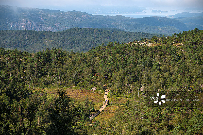 挪威布道石徒步路线图片素材