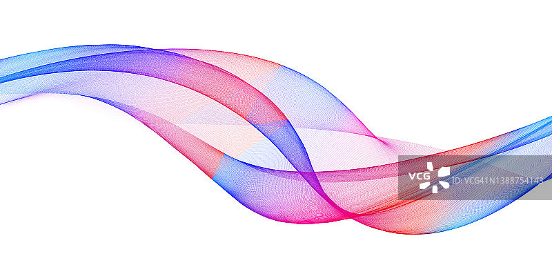 白色背景上的抽象波浪漩涡彩色神奇霓虹透明丝带线条能量流图片素材