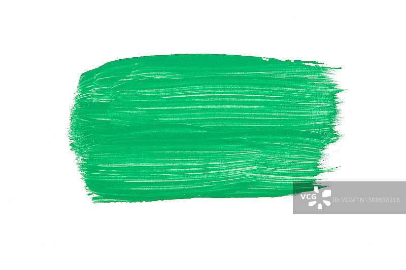 白色背景上的绿色笔触图片素材