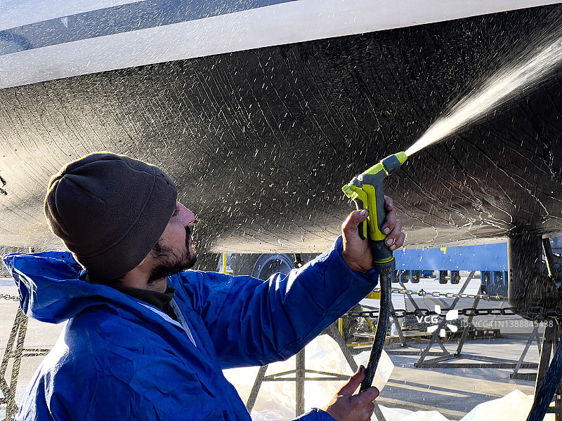 夏季前船只清洁图片素材