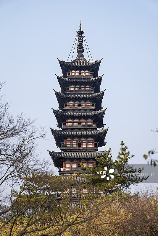中国上海松江方塔（2022年2月）图片素材