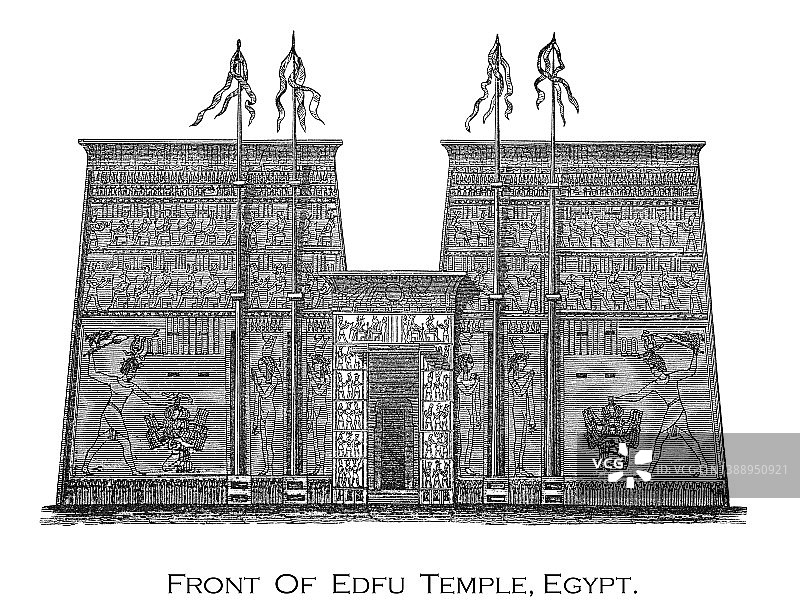 古埃及艺术雕刻插画图片素材