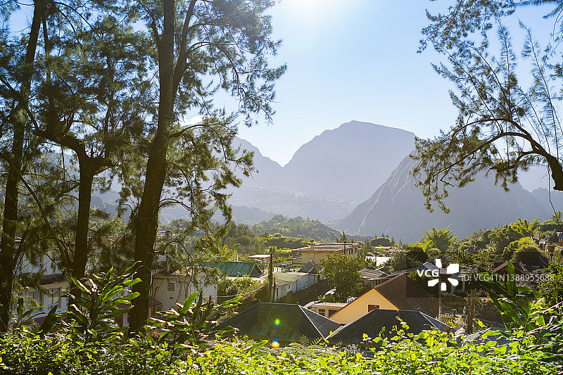 留尼汪岛埃尔堡村贝洛夫森林风光图片素材
