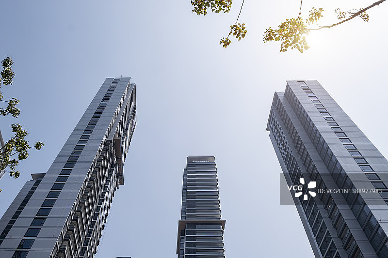 住宅区现代建筑的外墙图片素材