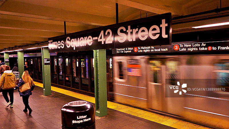 时代广场42街地铁站图片素材