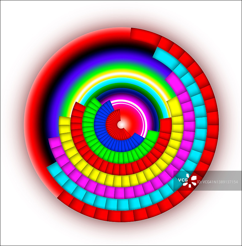 立方体圆形图案创意抽象设计图片素材