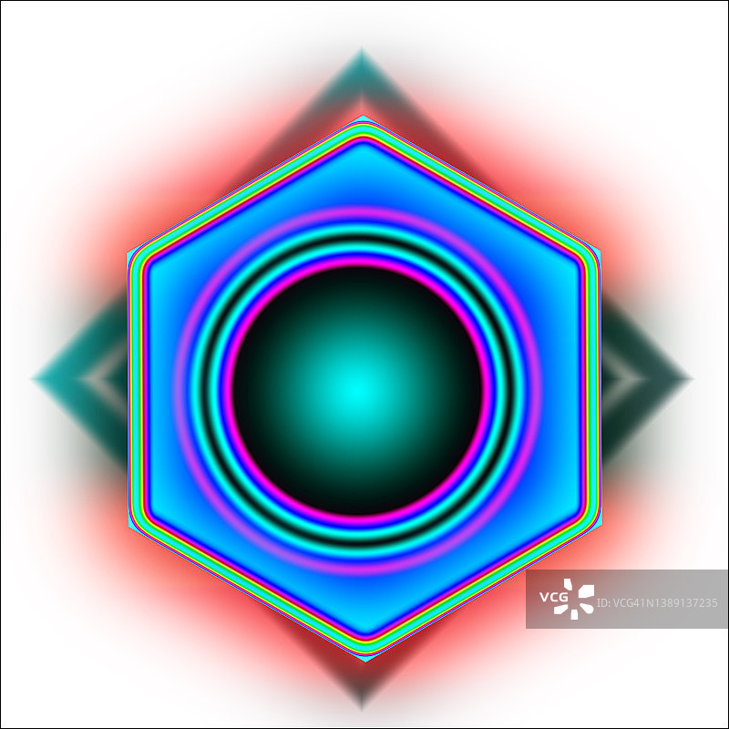 六边形重叠图案创意抽象设计图片素材