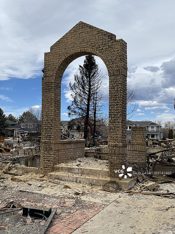 科罗拉多州路易斯维尔的马歇尔火灾图片素材