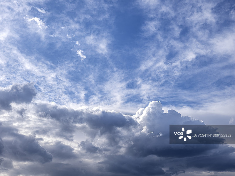 蓝天和白云的完整画面。图片素材