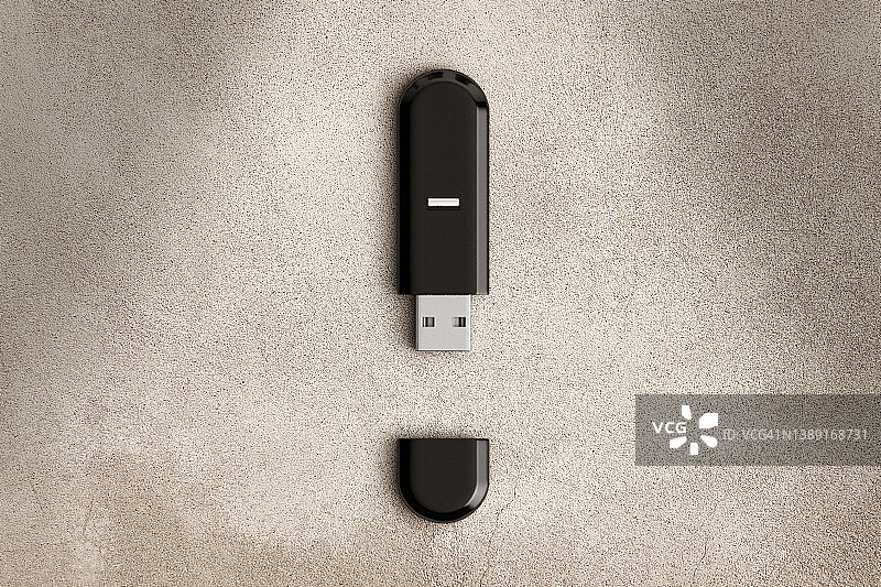 带长阴影的扁平风格USB闪存盘图标图片素材