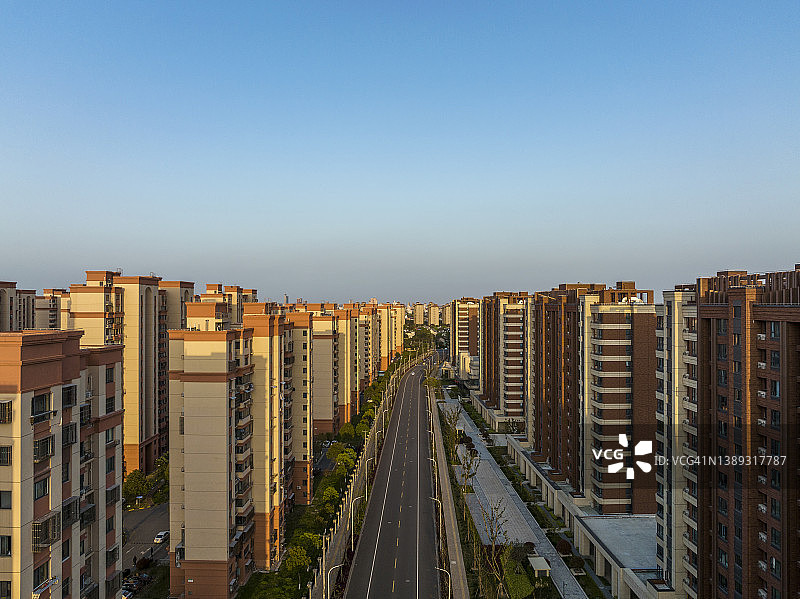 现代住宅建筑鸟瞰图图片素材