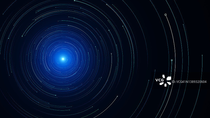 蓝色流动曲线粒子光图片素材