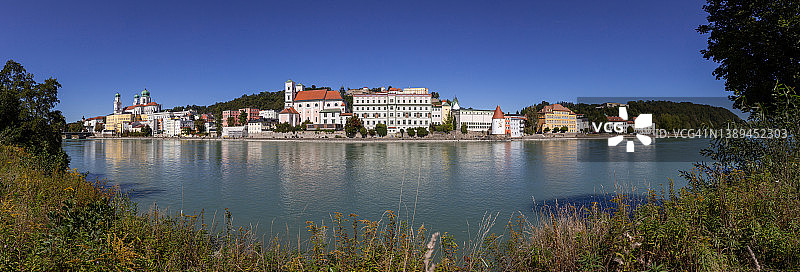 帕绍老城全景（巴伐利亚/德国）图片素材