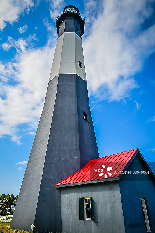 泰比岛灯塔站和博物馆的历史灯塔图片素材