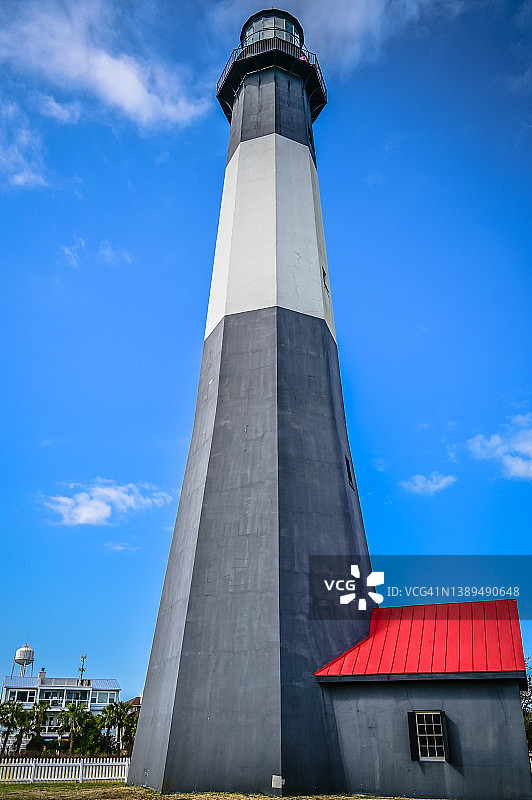 泰比岛灯塔站和博物馆的历史灯塔图片素材