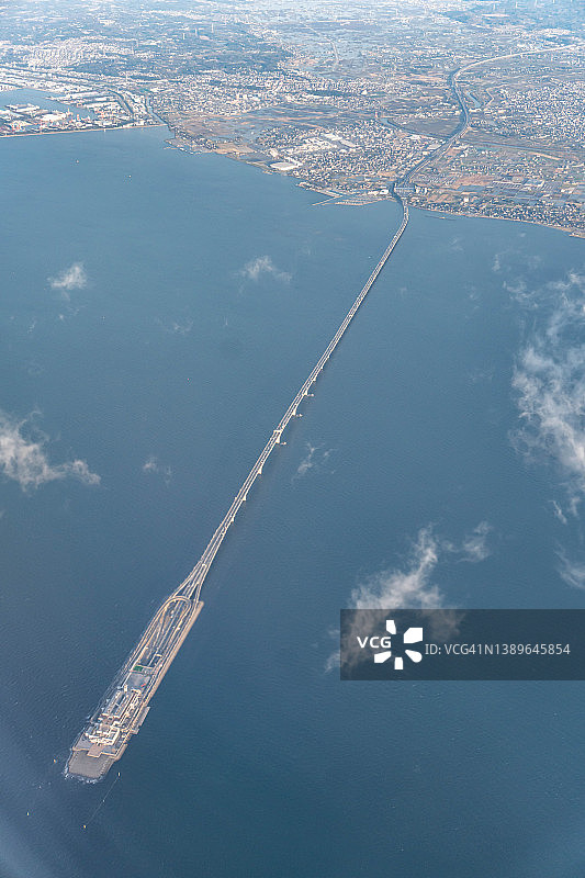 日本千叶海湾城市高速公路航拍图片素材