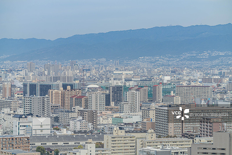 日本大阪市的城市建筑图片素材