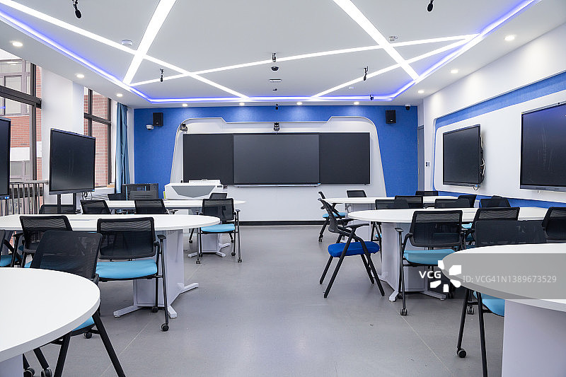 现代多媒体教室内部图片素材