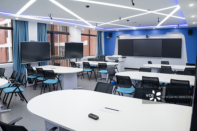 现代多媒体教室内部图片素材