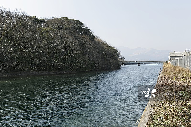 河流的入海口图片素材