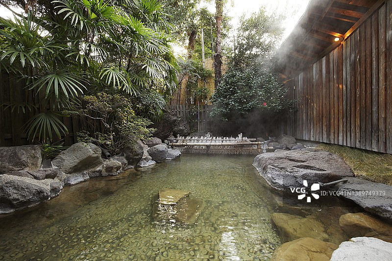 别府温泉户外温泉图片素材