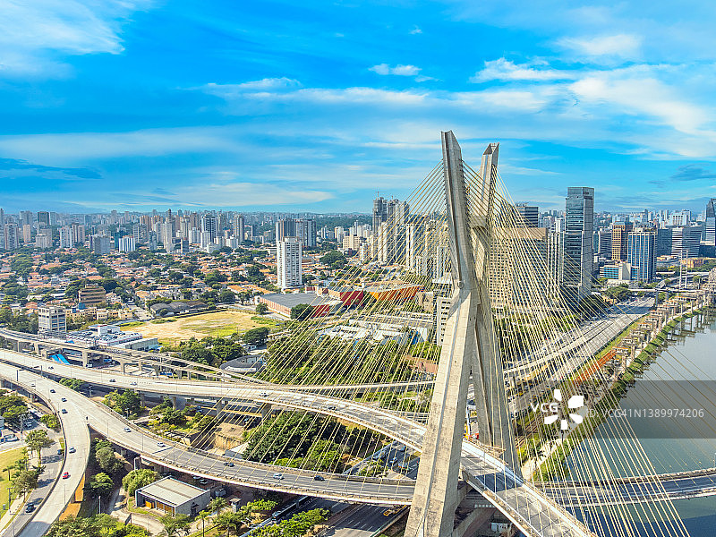 圣保罗斜拉桥图片素材