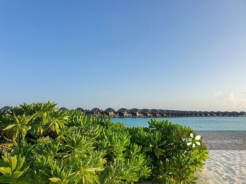 马尔代夫的平房图片素材