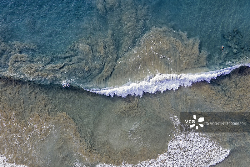 夏威夷大岛海浪航拍图片素材