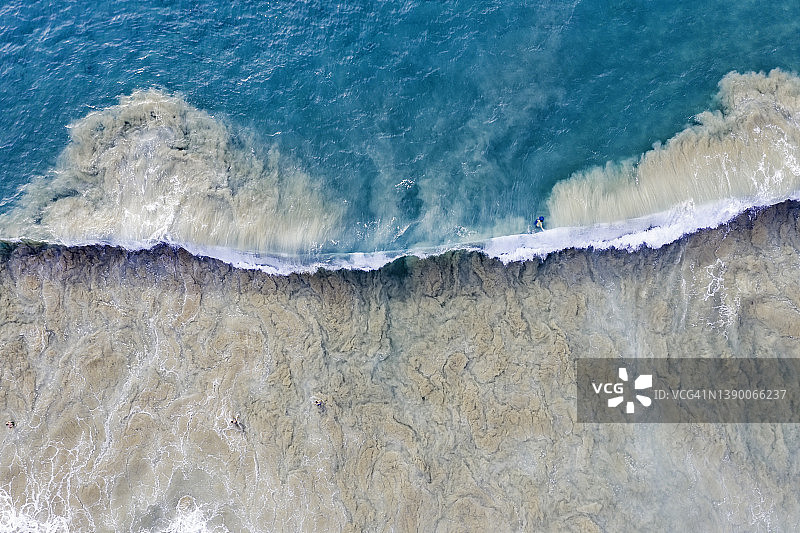 夏威夷大岛海浪航拍图片素材