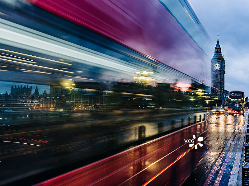 伦敦威斯敏斯特桥的黄昏图片素材