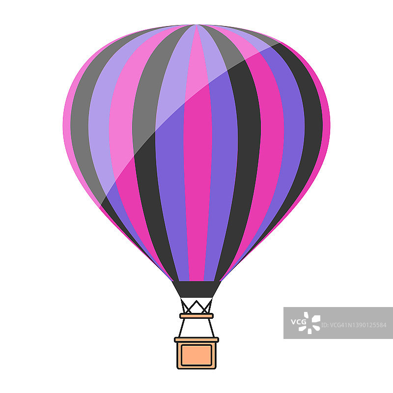 白色背景上的热气球图片素材