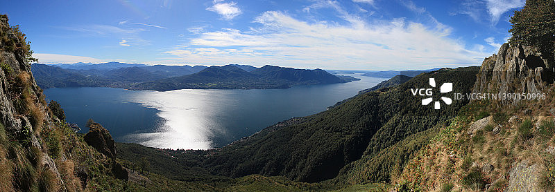 马焦雷湖壮丽景色图片素材