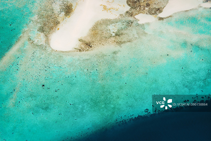 热带浅海航拍景色图片素材