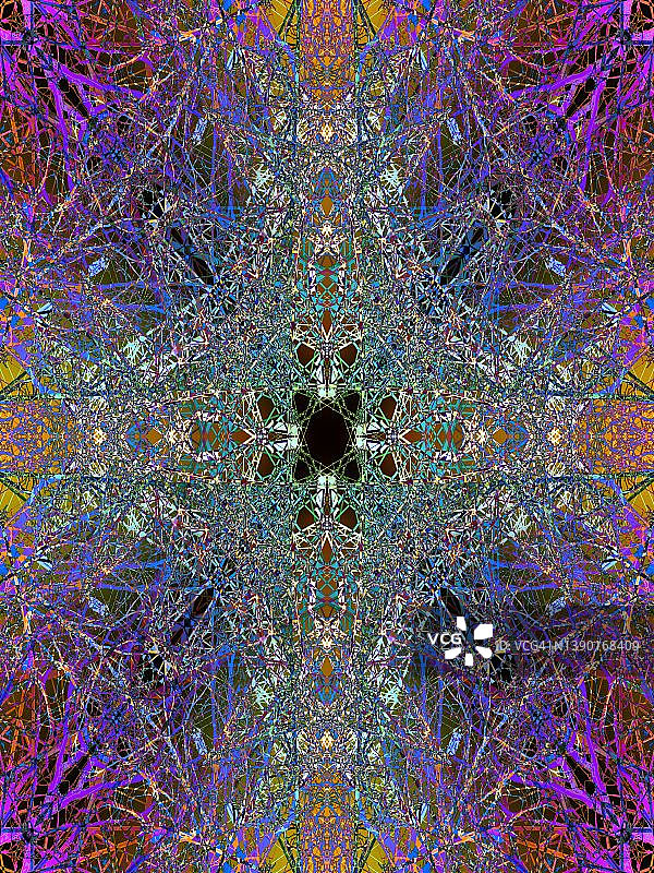 洛厄尔拉德利的输电塔和裸树抽象可视化图片素材