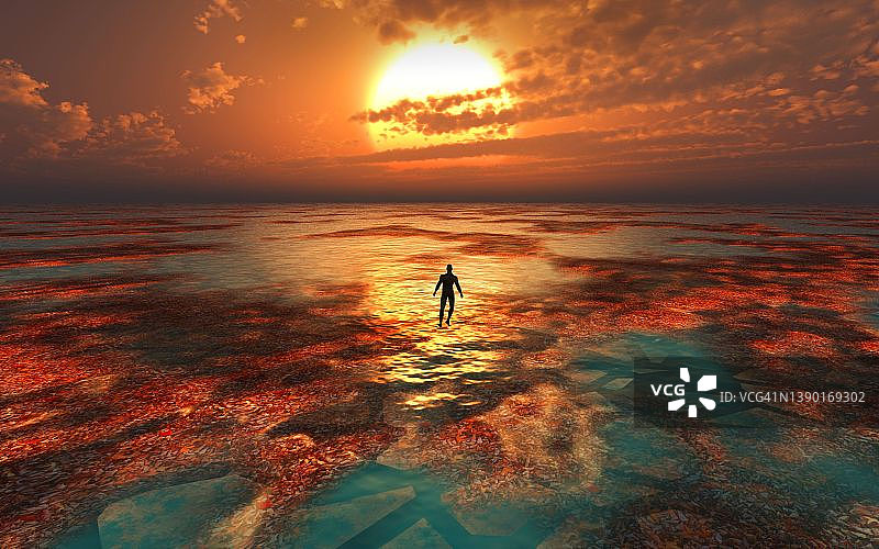 秋日水景图片素材