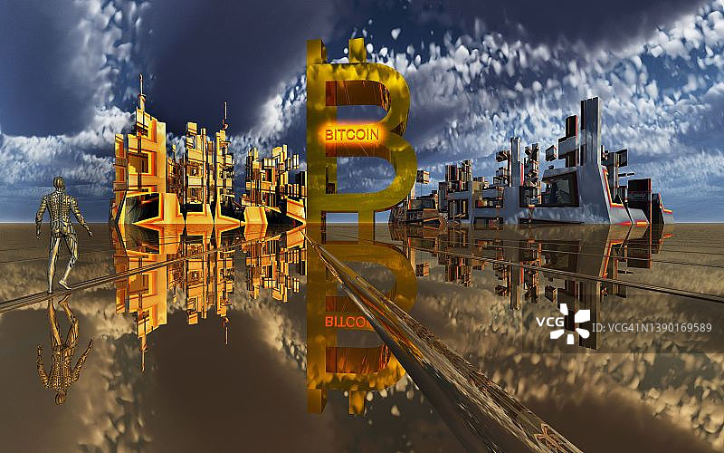 比特币和区块链图片素材