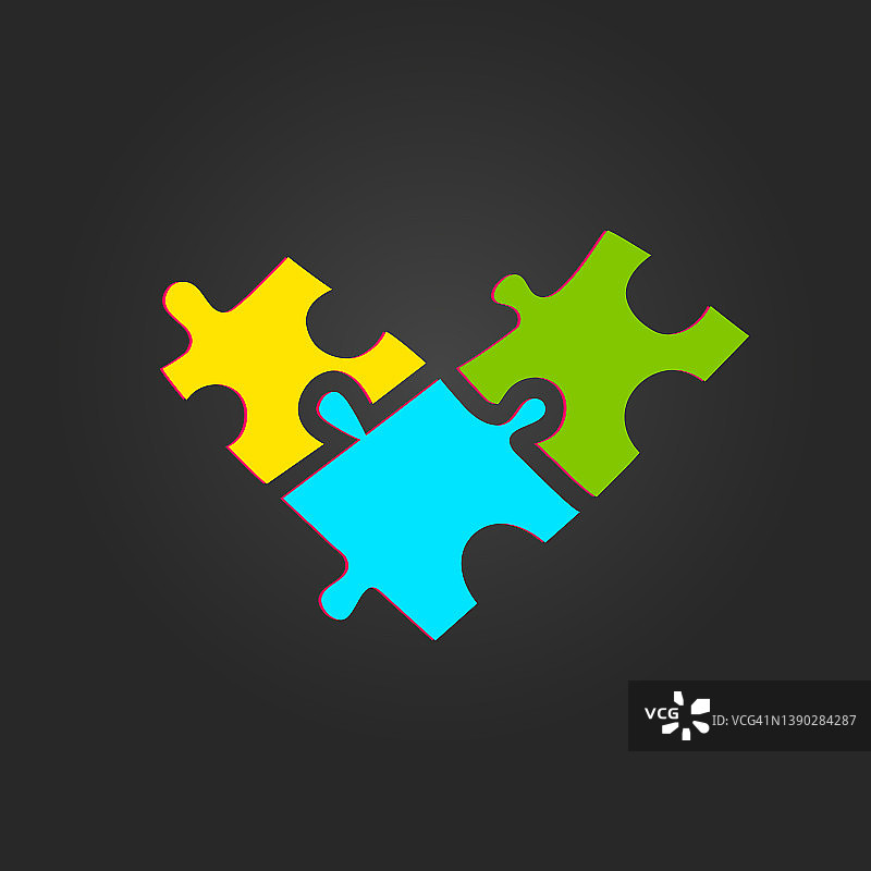 自闭症概念插画图片素材