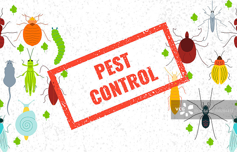 害虫防治概念插图图片素材