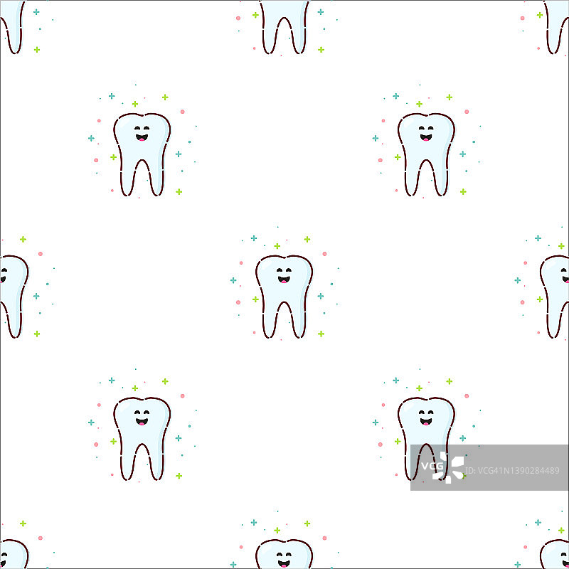 健康的牙齿概念插图图片素材