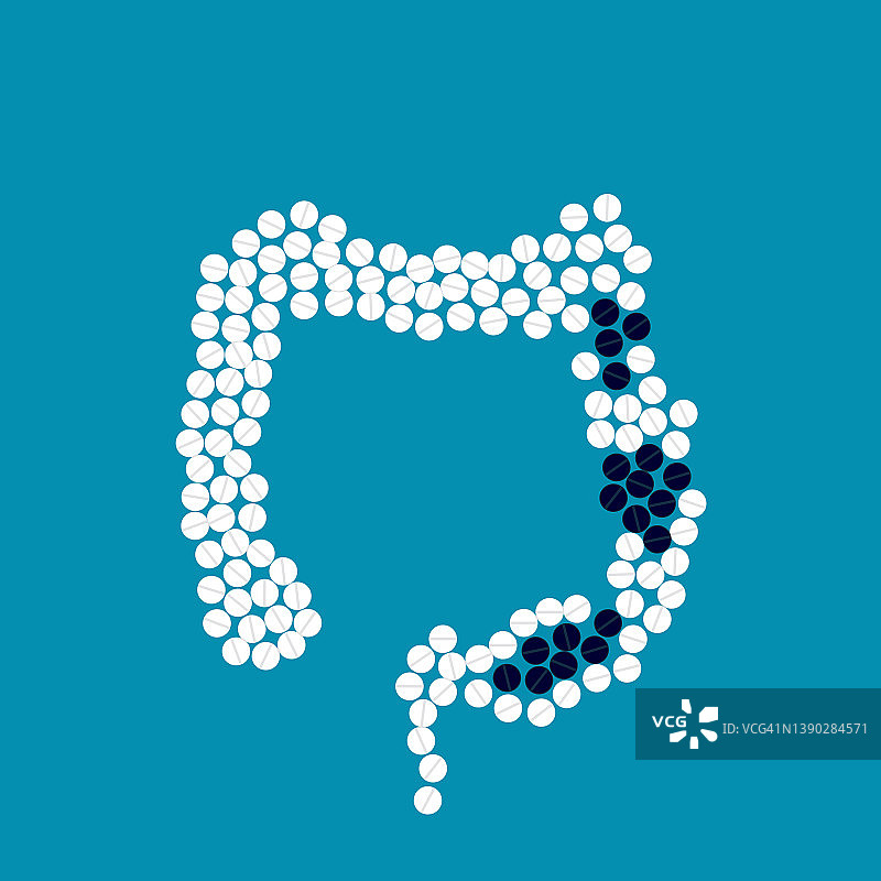 溃疡性结肠炎概念图图片素材